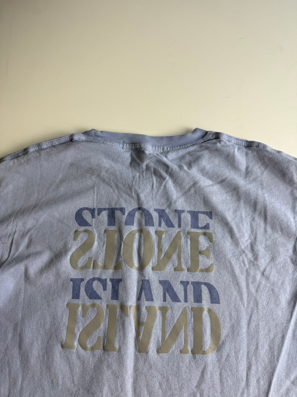 Stone Island t- shirt reflective backprint light blue - Size s