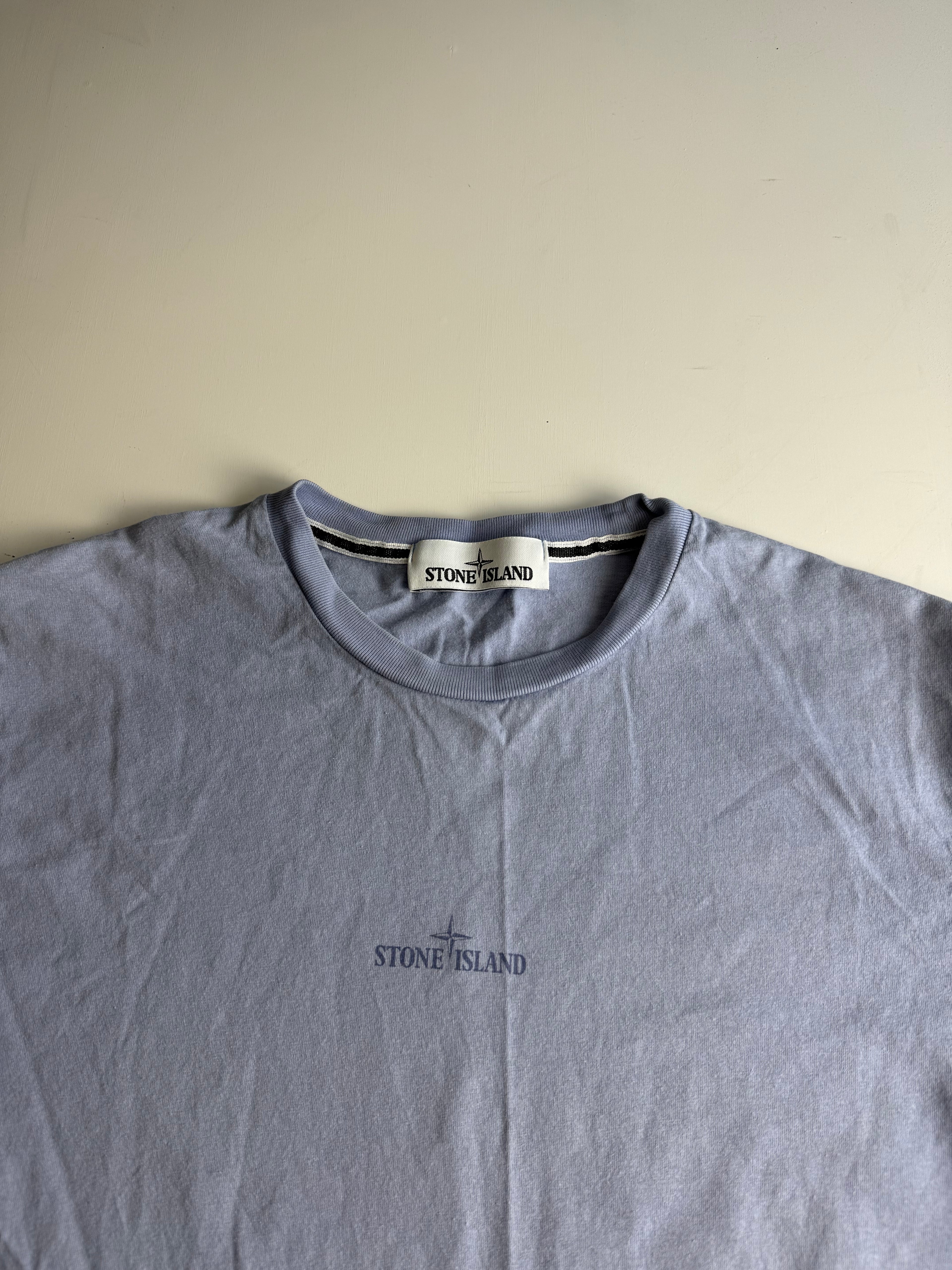 Stone Island t- shirt reflective backprint light blue - Size s