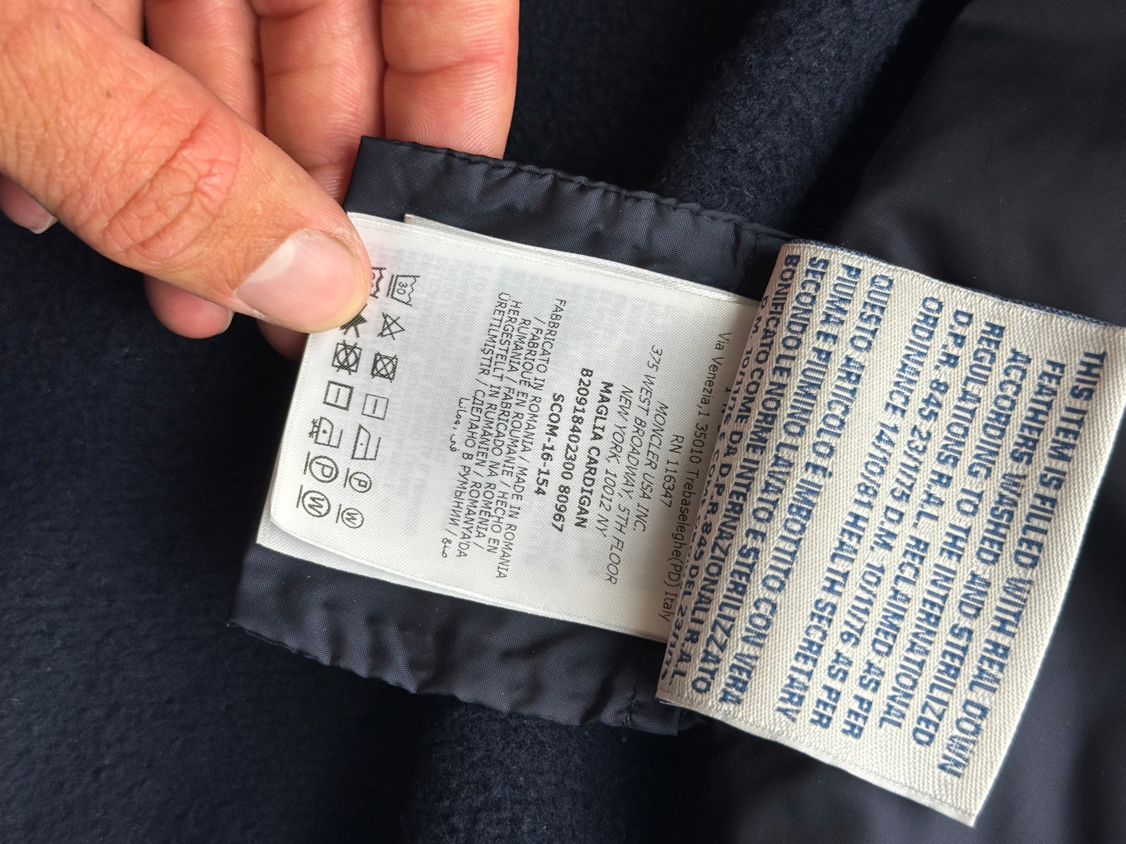 Moncler Cardigan maglia navy red - Size L
