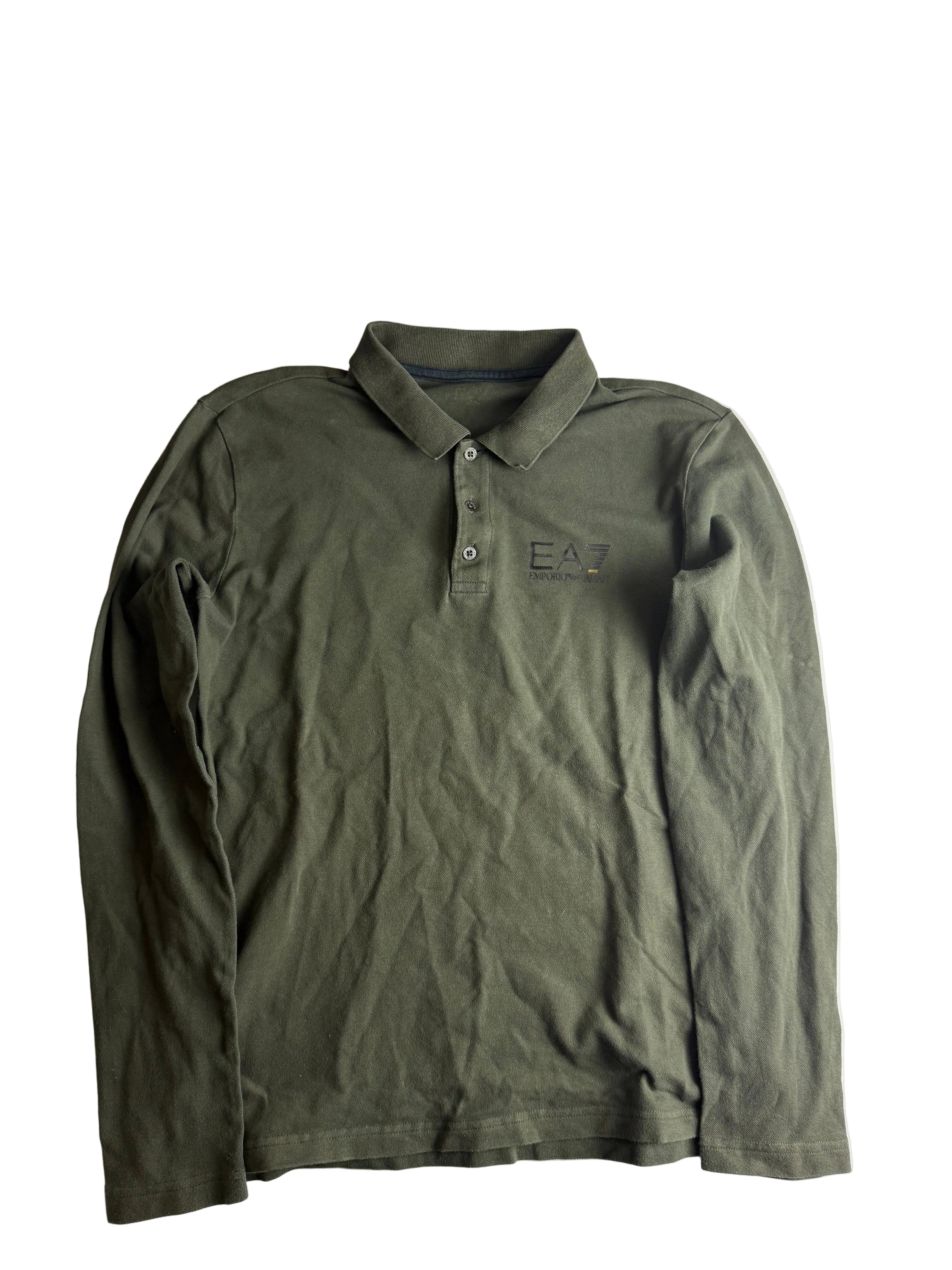 Emporio Armani polo longsleeve green - Size M