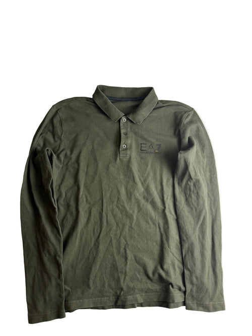 Emporio Armani polo longsleeve green - Size M