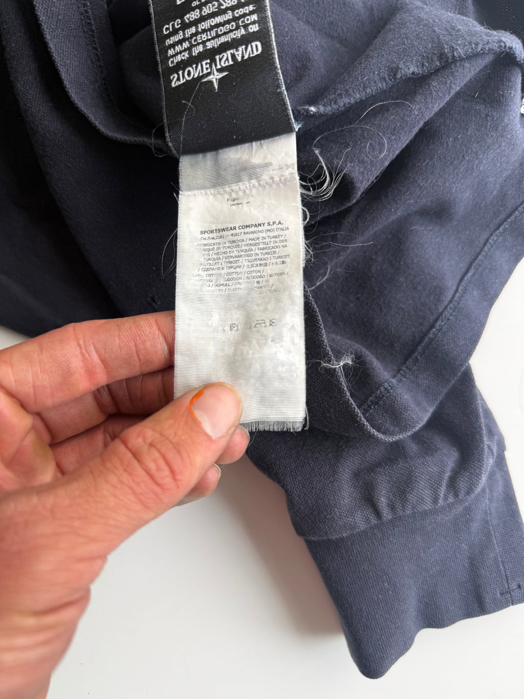 Stone Island polo shirt Longsleeve navy blue - Size S