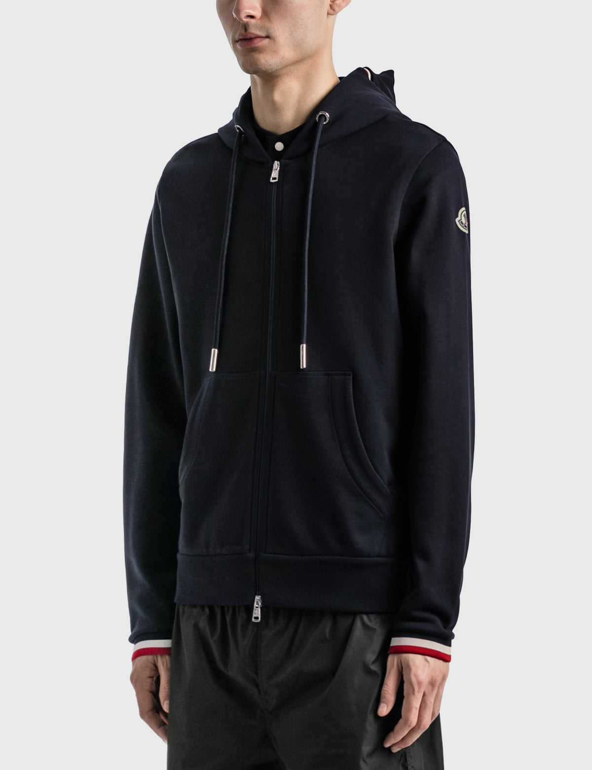 Moncler zip up hoodie navy blauw - maat L
