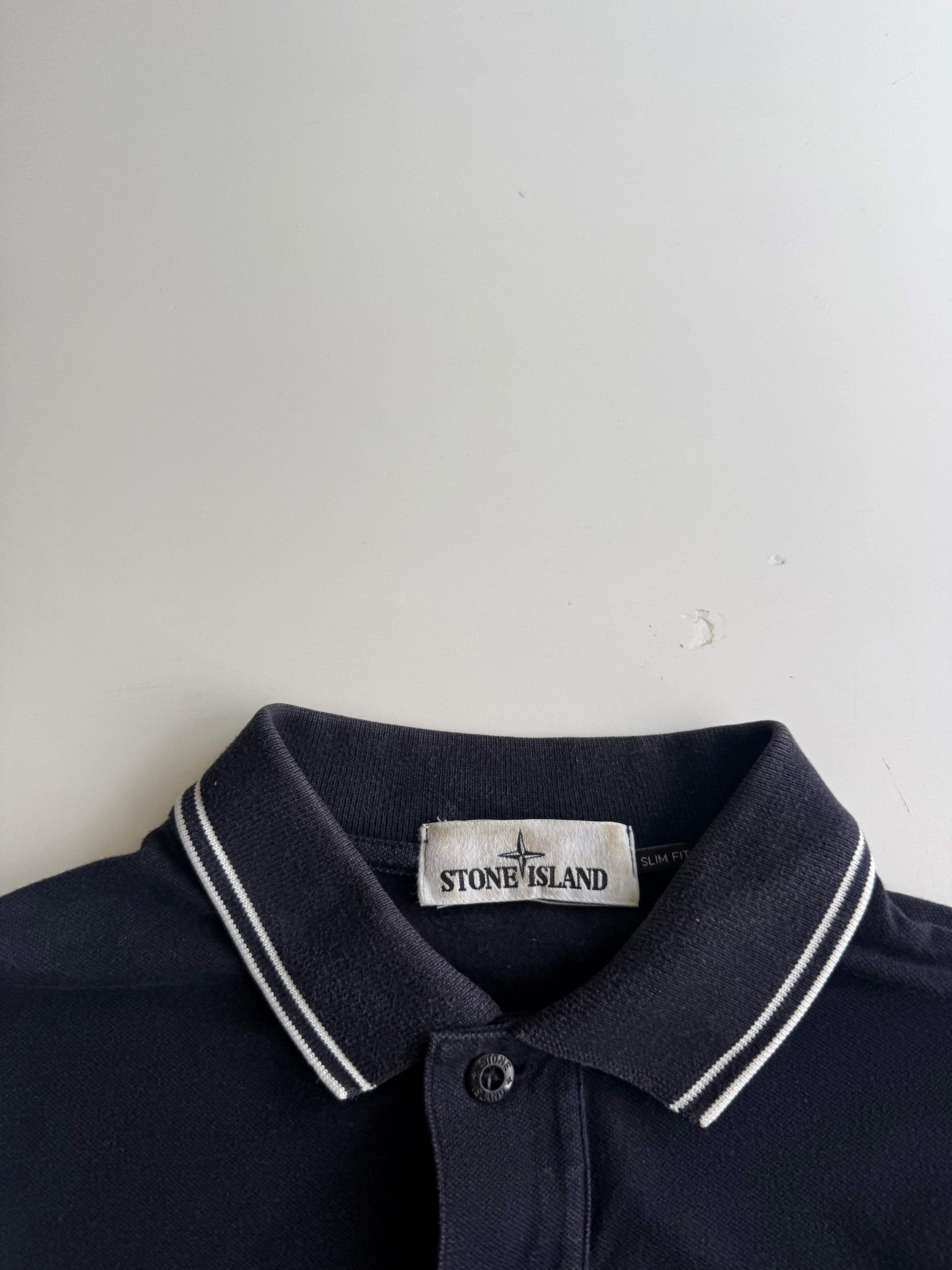 Stone Island polo shirt Longsleeve navy blue - Size S