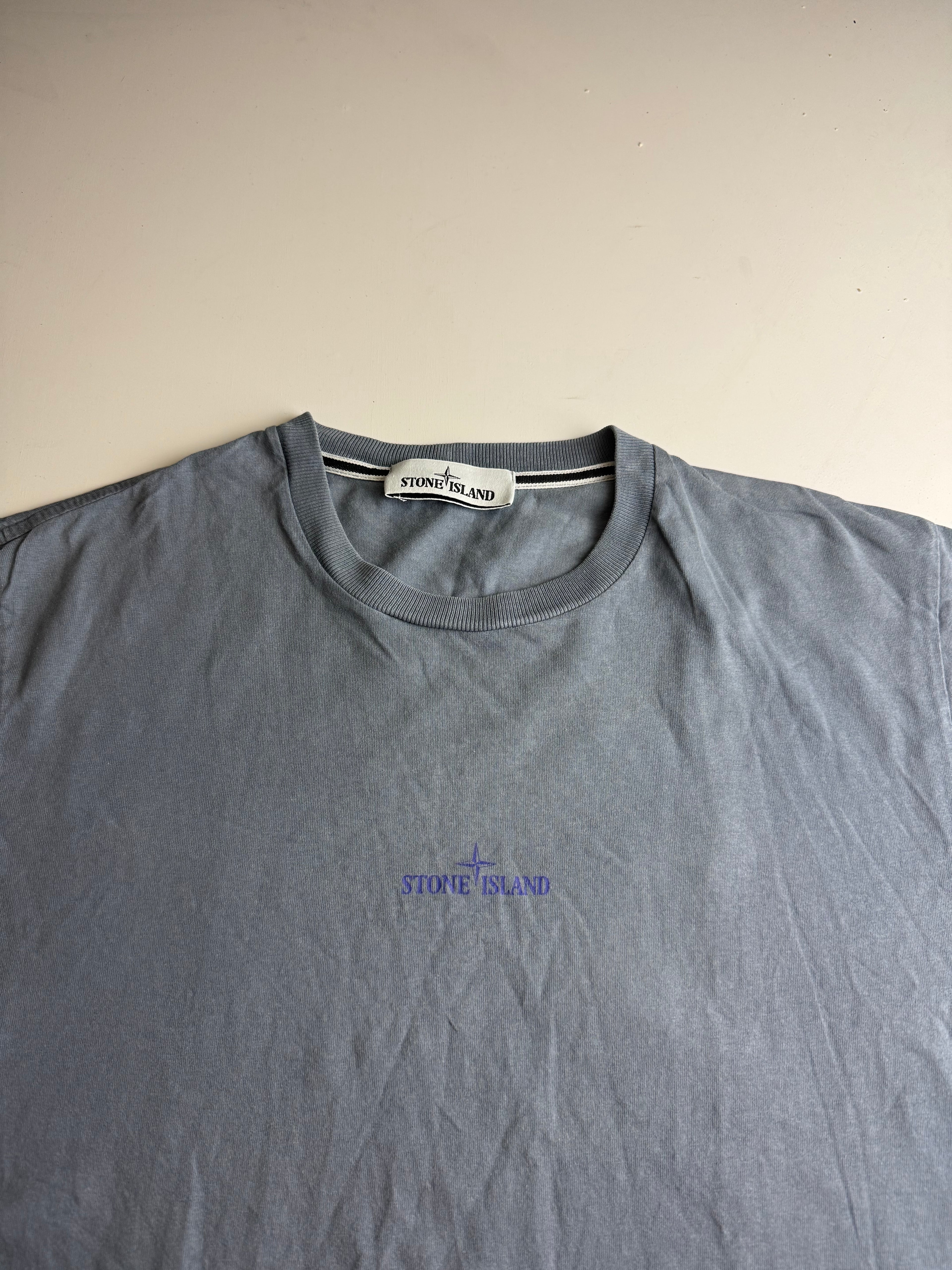 Stone Island t-shirt backprint lightblue - Size s