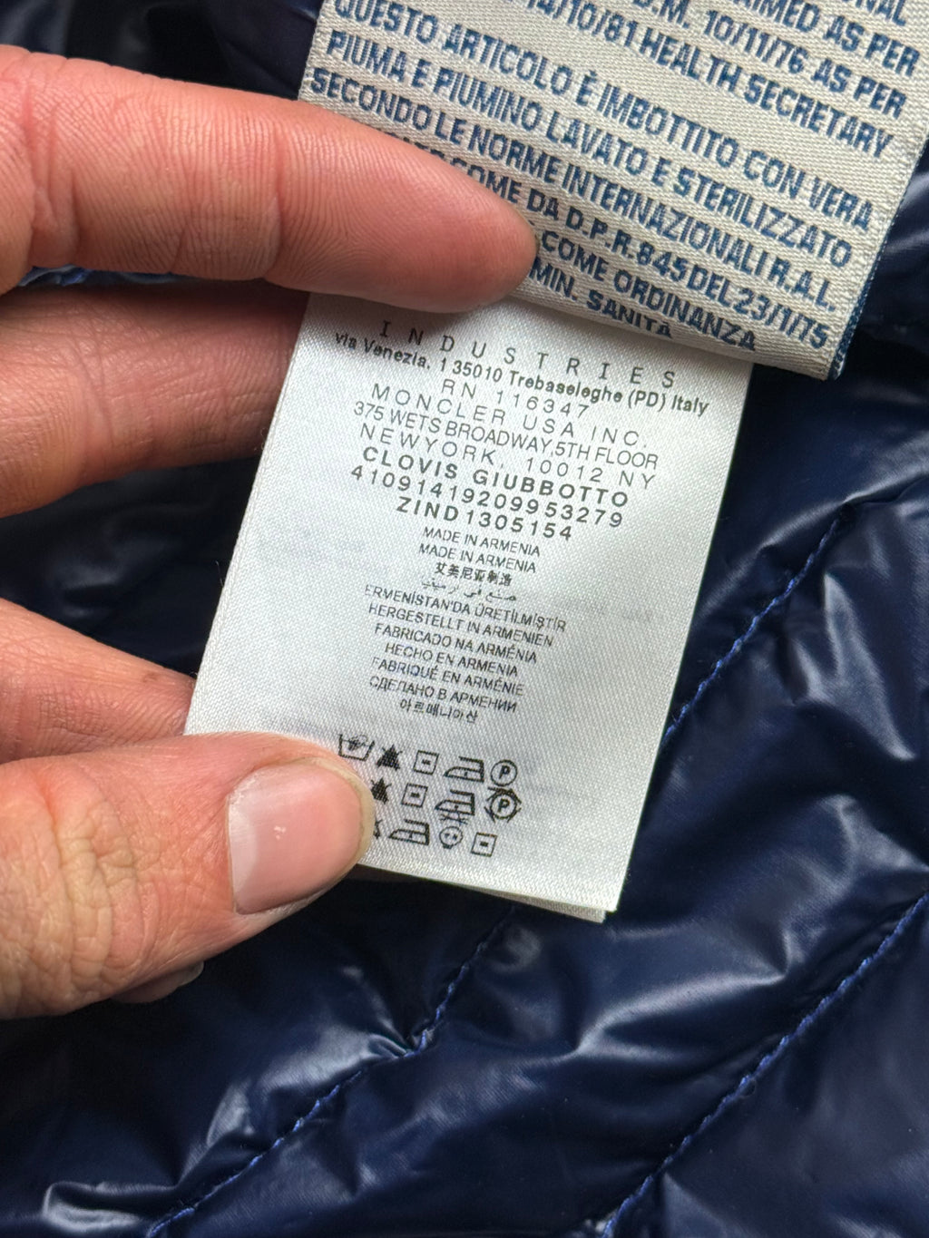 Moncler “clovis” giubutto Jacket blue - Size M