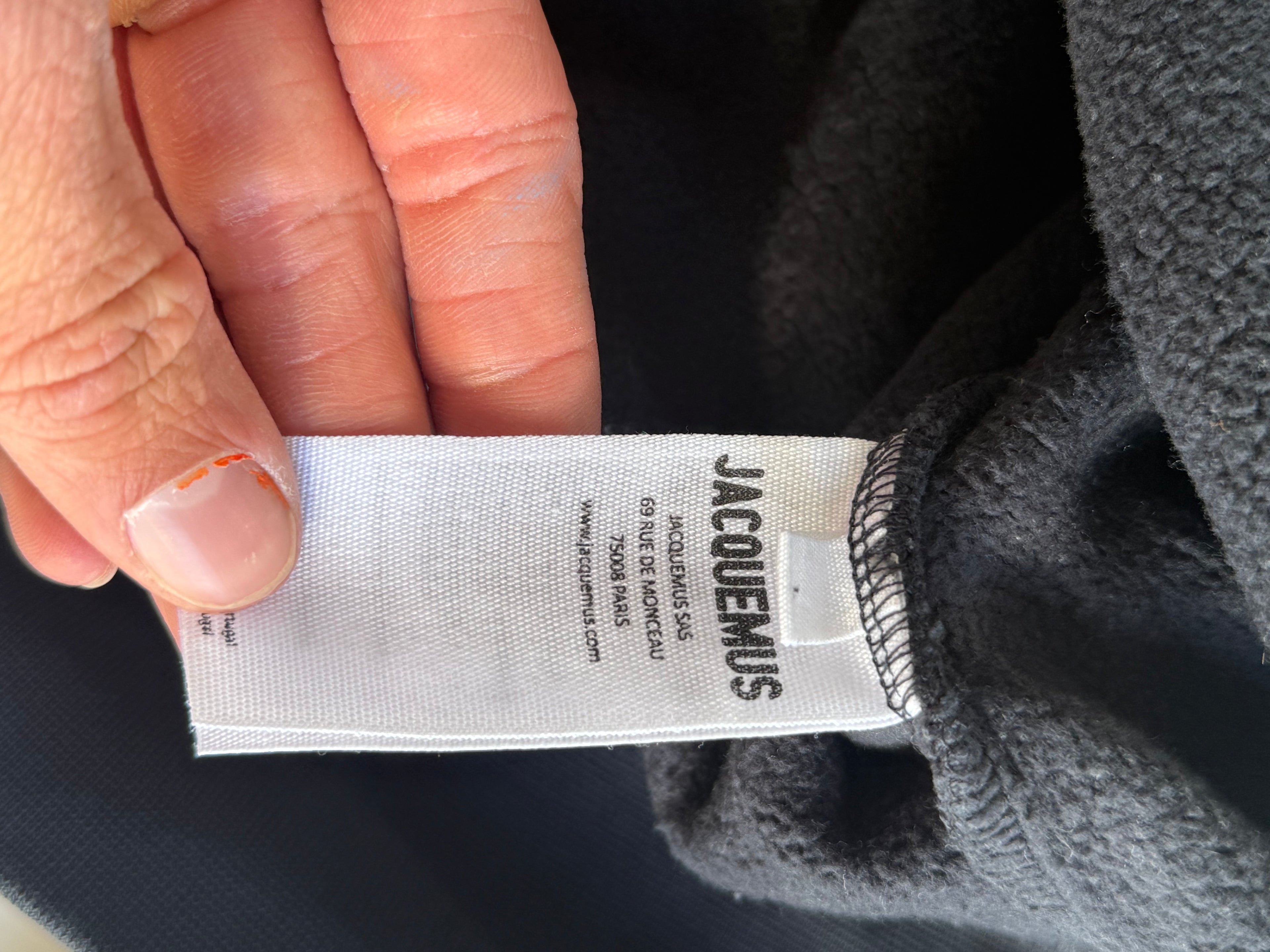 Jacquemus Hoodie navy blue - Size L