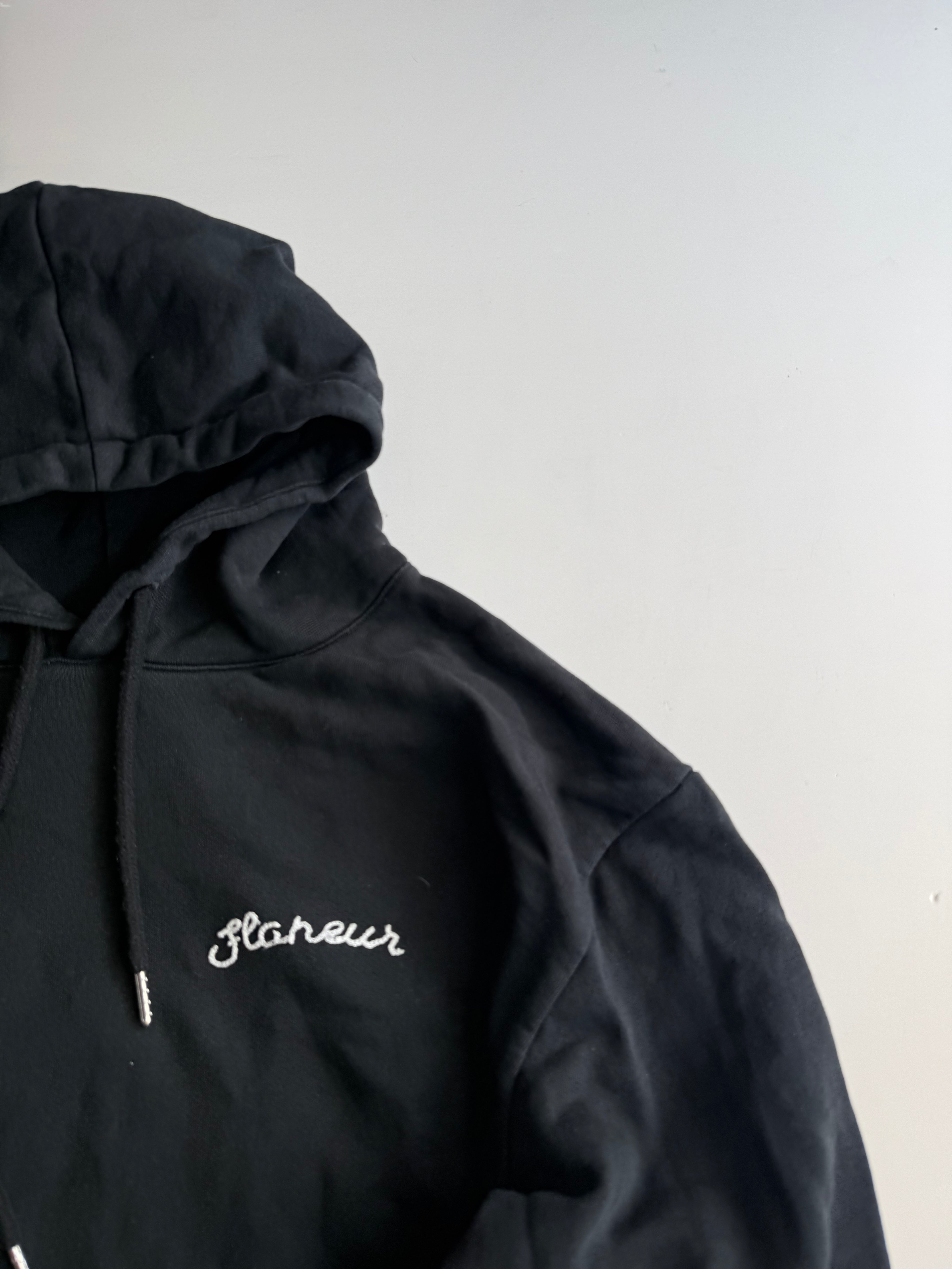 Flaneur graphic hoodie black - Size M