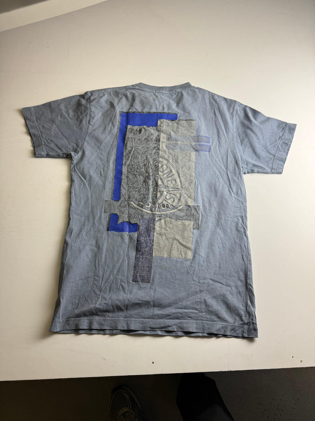 Stone Island t-shirt backprint lightblue - Size s