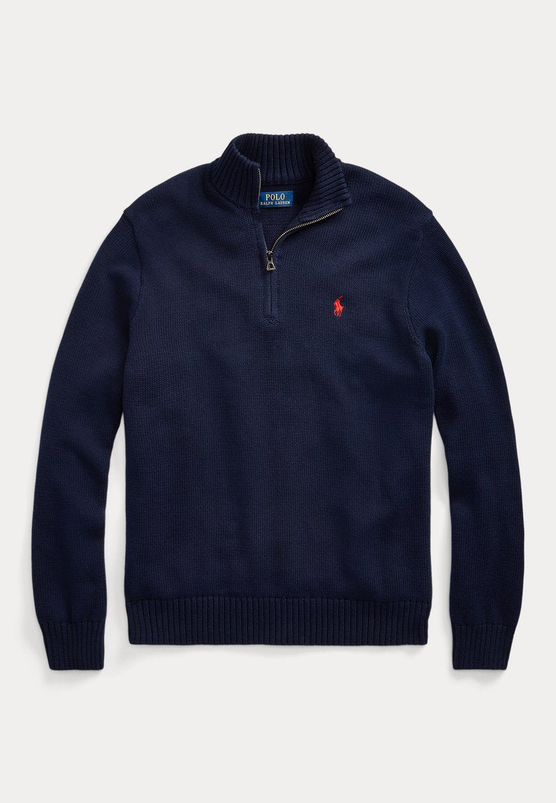Polo Ralph Lauren quarterzip navy blauw - maat m