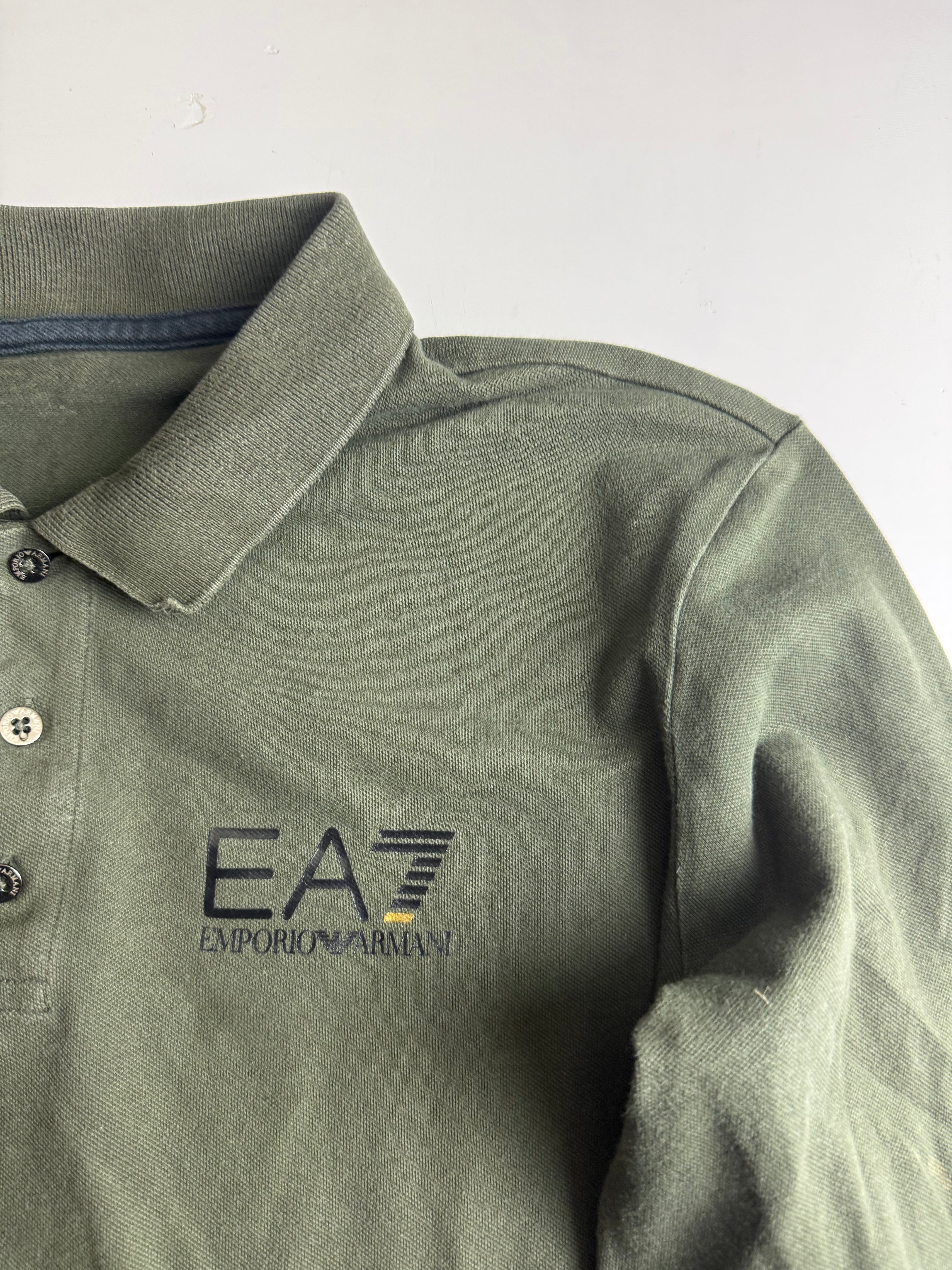 Emporio Armani polo longsleeve green - Size M