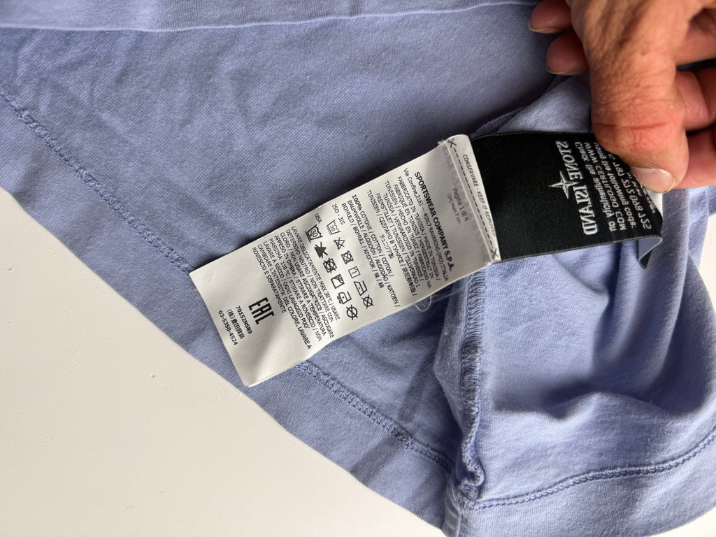 Stone Island t- shirt reflective backprint light blue - Size s