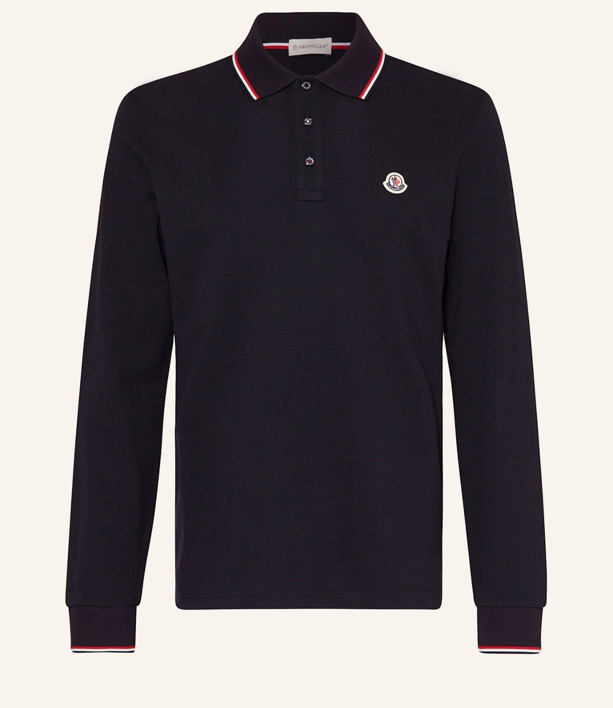 Moncler Polo Longsleeve Navy - maat L