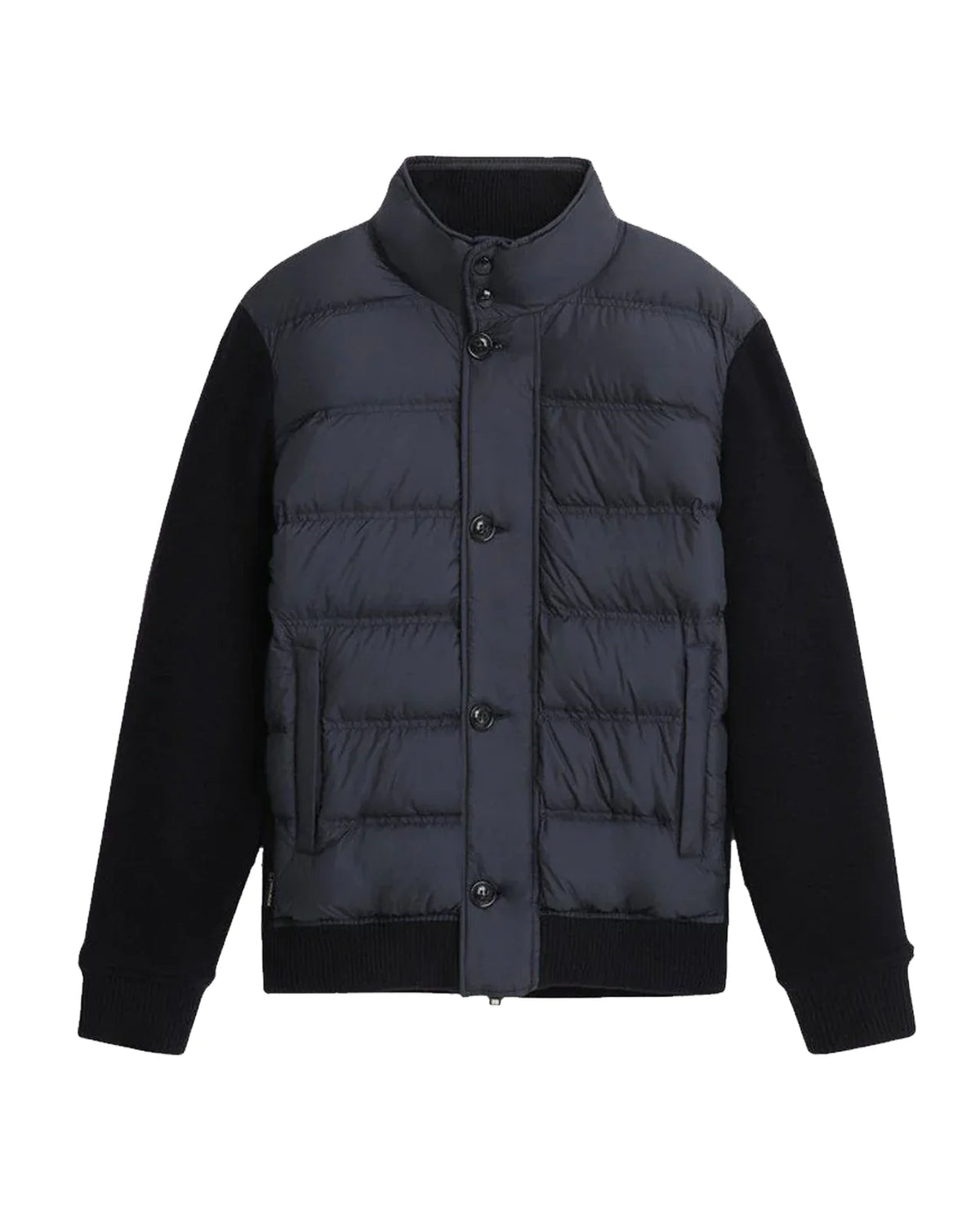Woolrich Cardigan Jas wol navy blauw - maat L
